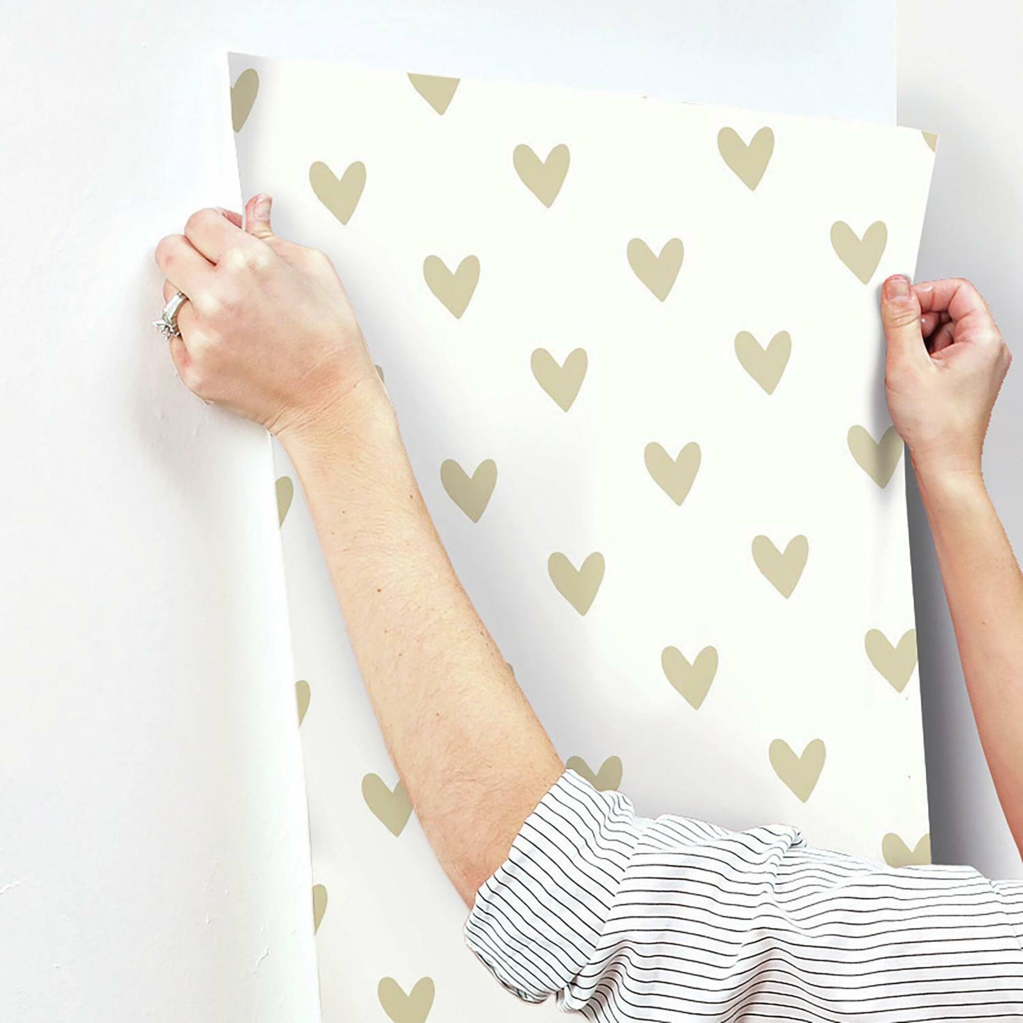 RoomMates Heart Spot Peel & Stick Wallpaper